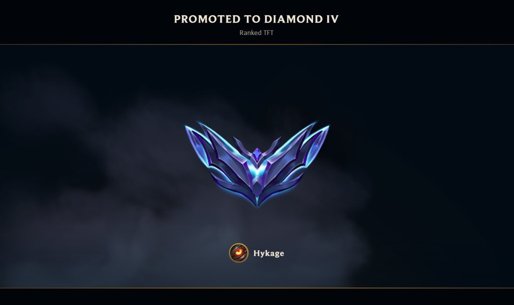 Hykage's tweet photo. We did it! #tft #Diamond #set9 can we hit masters before mid set?? https://t.co/nJGPqXzxsa