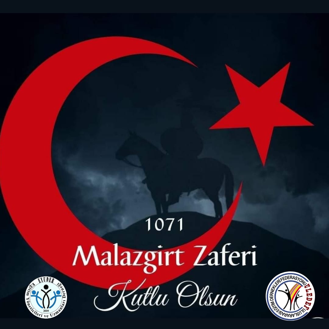 26 Ağustos 1071
Malazgirt Zaferi Kutlu Olsun.

#uledef      #eyuder      #Malazgirt    
İŞİMİZ EĞİTİM GÜCÜMÜZ EĞİTİM