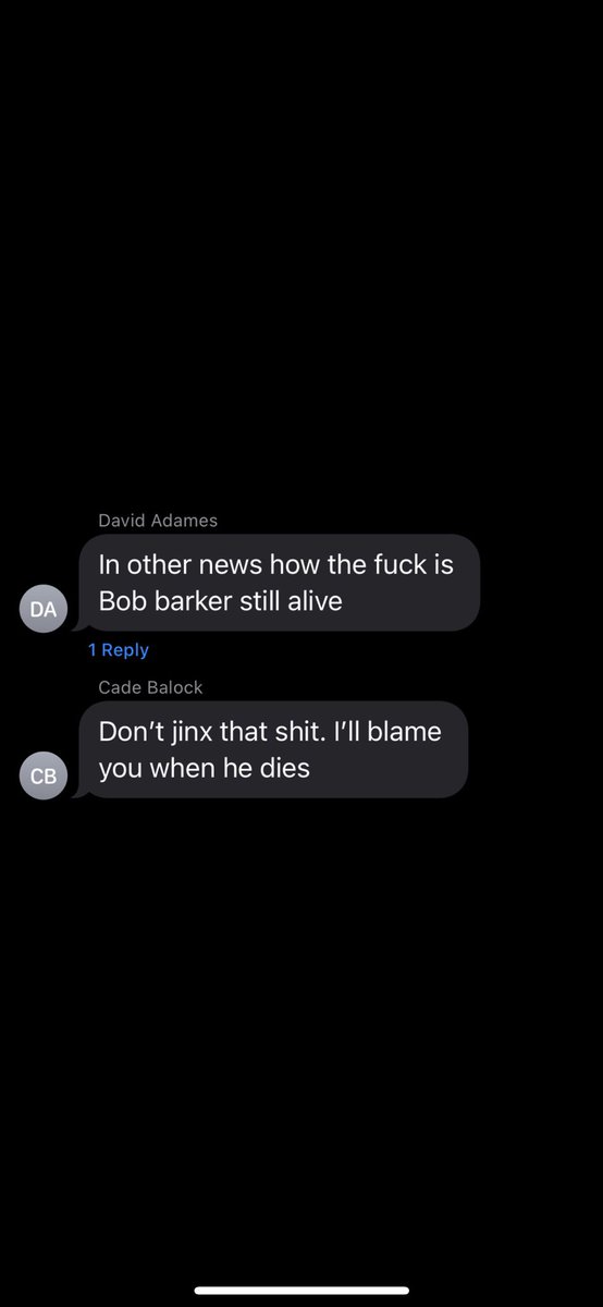ChampaJohn's tweet photo. 3:44 PM on August 26th @davidjadames killed Bob Barker with this text. 1 Day before his actual passing https://t.co/iHt28uavLW