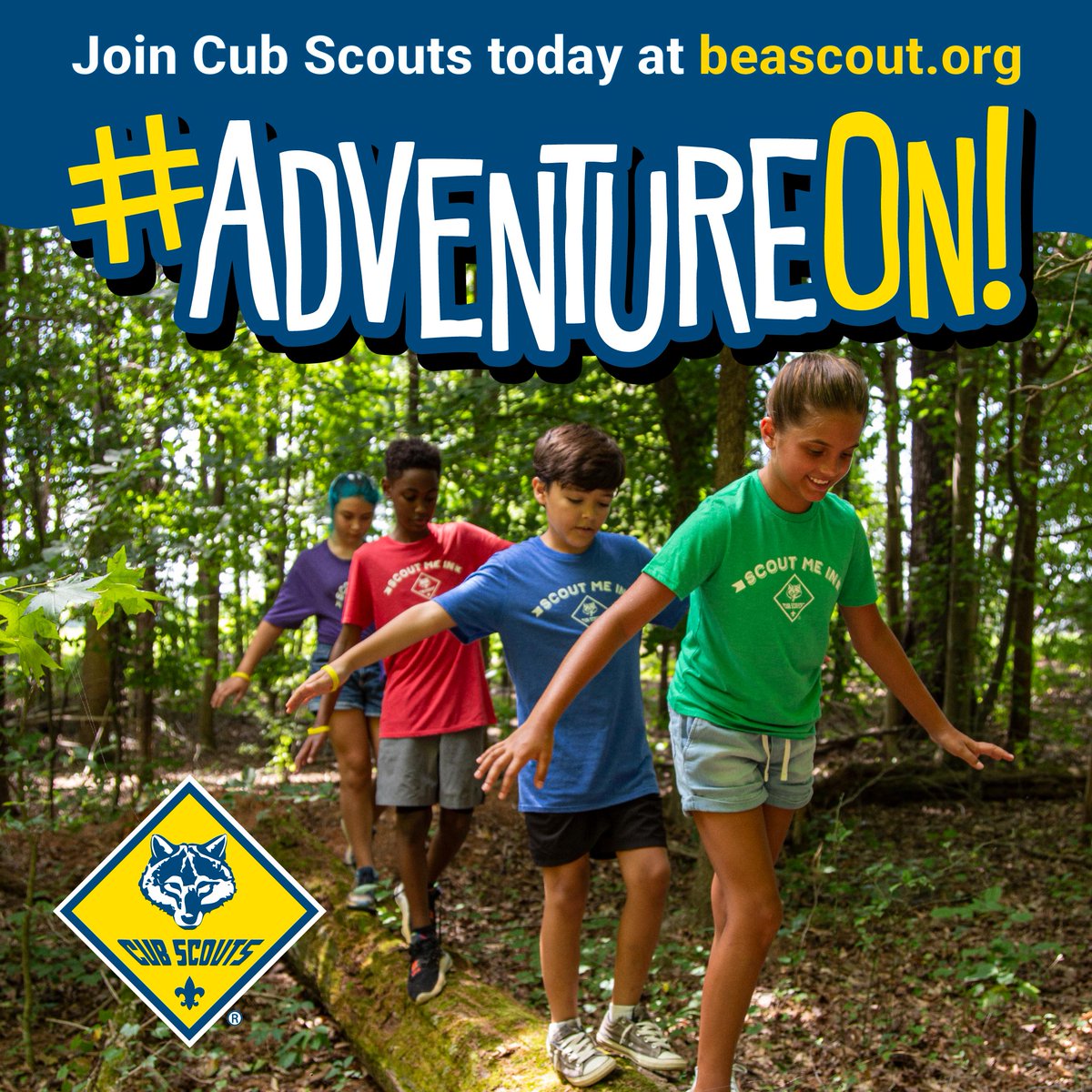 dvsioss's tweet photo. Fun, family and friends! Now is a great time to join a Cub Scout pack! Scouting is about finding adventure in the world around you. Find a unit near you: https://t.co/ylIZHSoOSd #CubSCouts #BeAScout #AdventureOn https://t.co/9p2cifBCsh