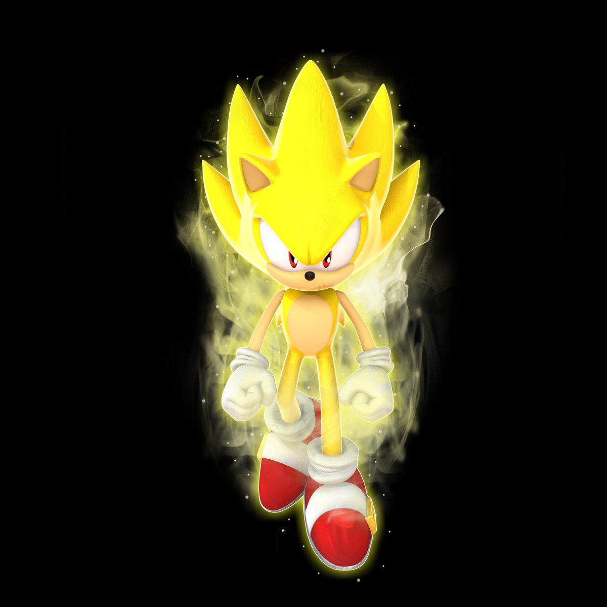「Quick render of the new Super Sonic form」|Nibroc.Rockのイラスト