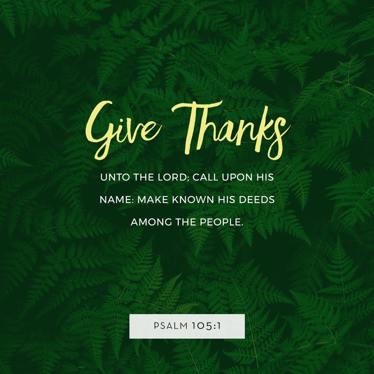 Jaime_Wiebel's tweet photo. Give praise to the Lord, proclaim his name; make known among the nations what he has done.
#givethanks #Jesus #makeHisnameknown
Psalms 105:1 NIV https://t.co/GT7G4eUvHB