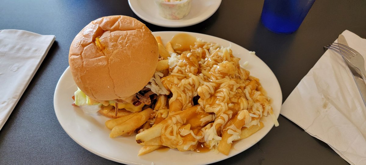 GSn04401's tweet photo. What to eat when in the former heartland of The Acadians? That's an easy one...a sandwich with a side of poutine!!! #getoutsode #acadia #getinmabelly #mainethings https://t.co/ck0nkx6aUH