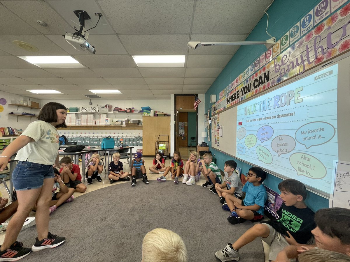 Walk the rope and get to know your classmates! 🥳 #iginspires #RTSD26LifeReady