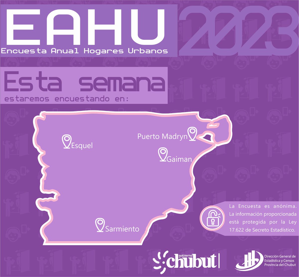 EstadisticaCH's tweet photo. 🏘️🏡Encuesta Anual de Hogares Urbanos🏡🏘️

Arrancamos una nueva semana de la EAHU. En esta oportunidad estaremos encuestando las localidades de Pto Madryn, Esquel, Sarmiento y Gaiman.

¡Atentos, nos pondremos en contacto!

#EAHU

@EconomiaChubut https://t.co/ROIVLyLD5d