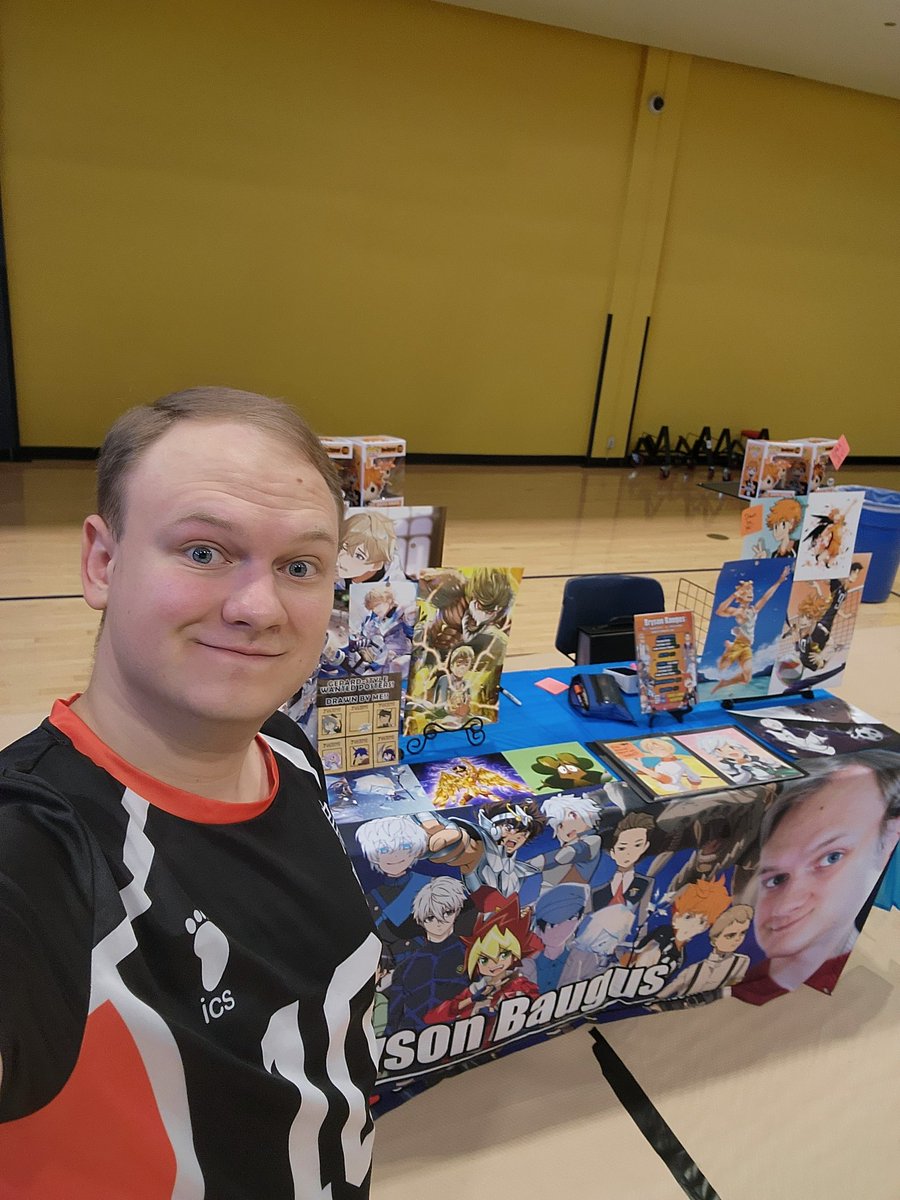 Hey there Edmond~!

I'm all set up here at the UCO Wellness Center for #SuperMiniCon
here in Edmond, OK!

I'll be at my booth all day today and tomorrow! Come by and say hi~!