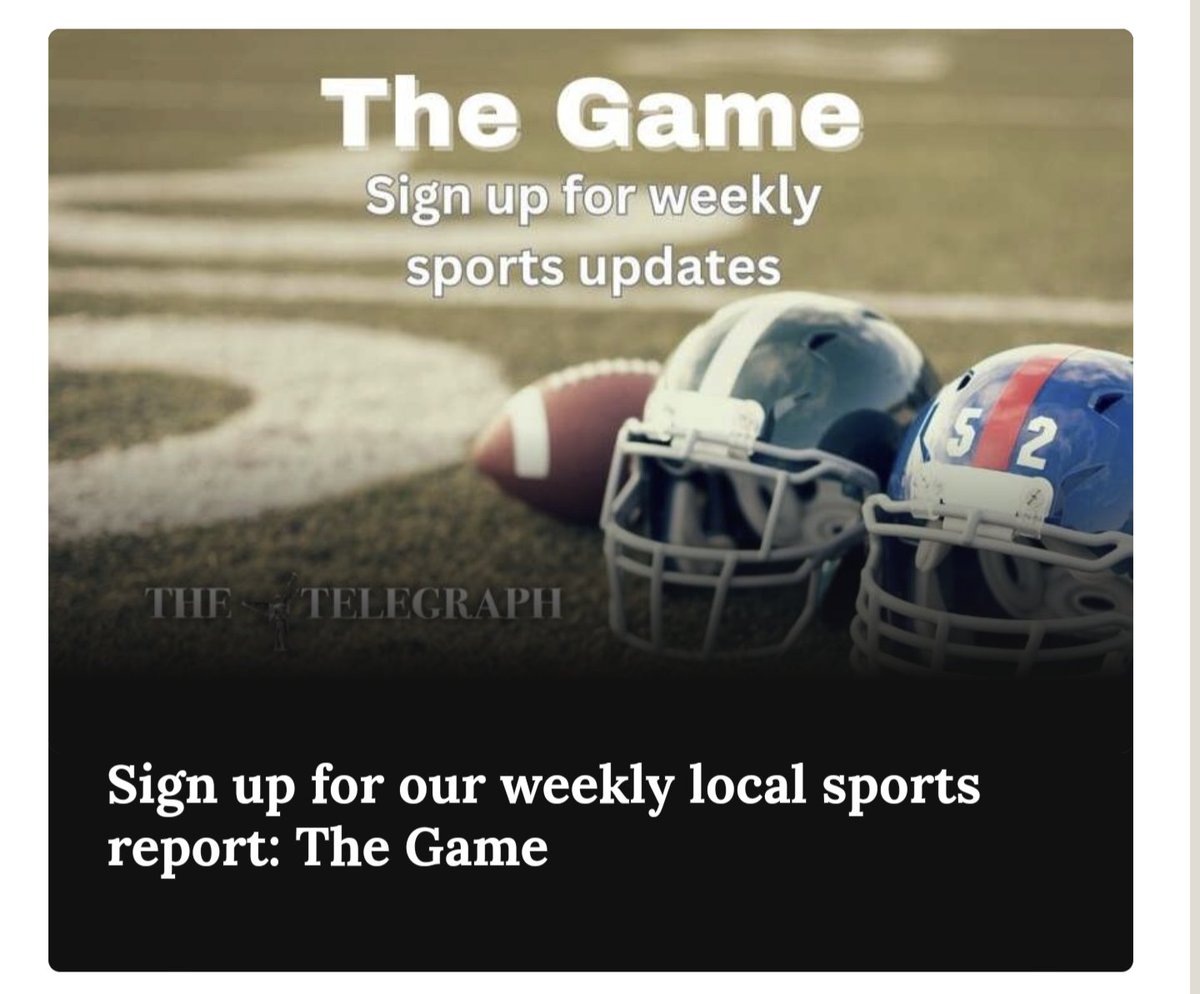 The Telegraph has launched a free Saturday sports newsletter. #Illinois #IHSA thetelegraph.com/newsletters/th…