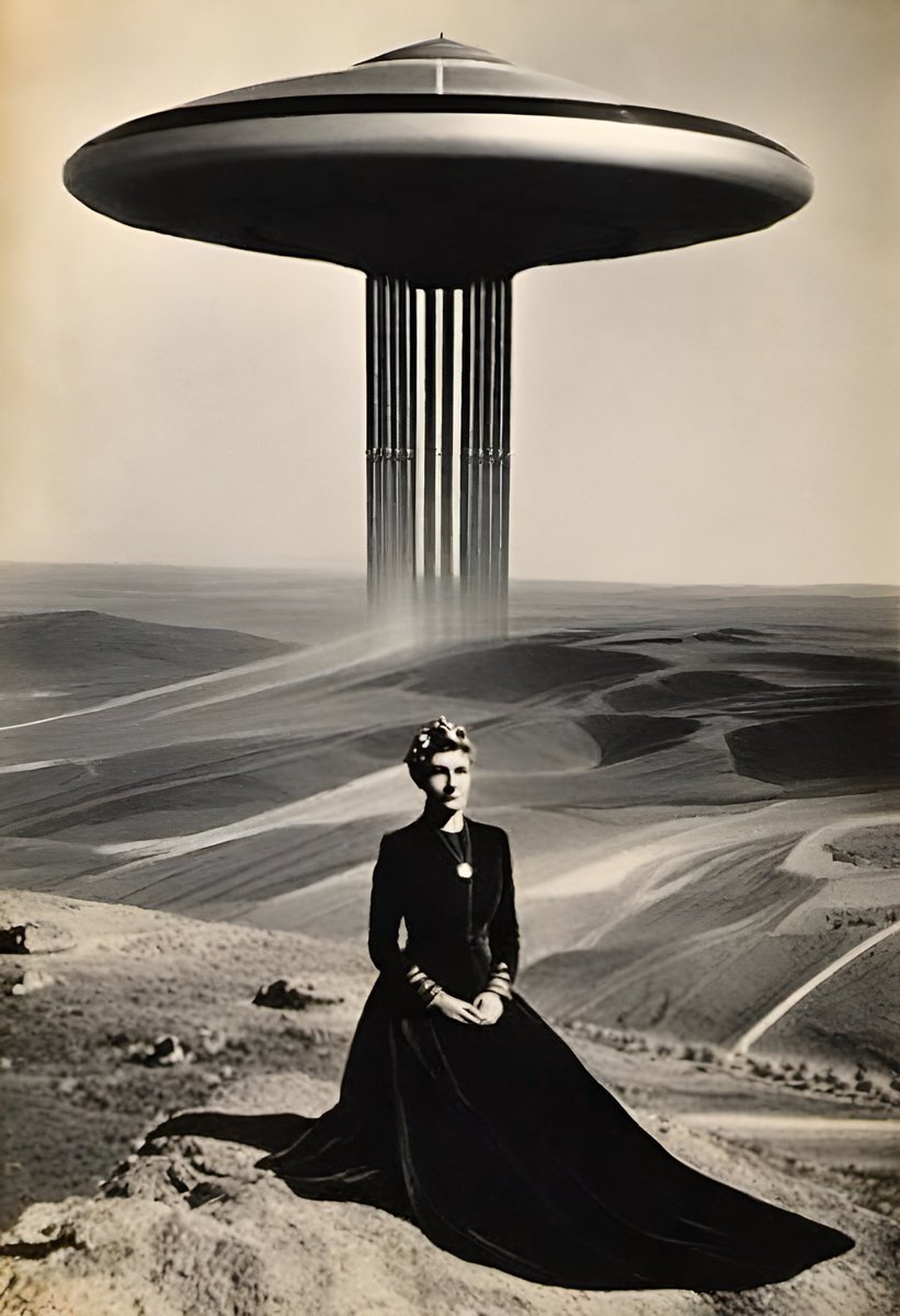 MellaTiamat's tweet image. She is thinking where to travel next?🛸☺️ #ufo #alien #ufoart #artistonx