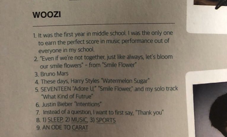 Q: when did u realise that u were musically talented? 

Woozi's answer: it was the 1st year in middle school. I was the only one to earn the perfect score in music performance out of everyone in middle school

He's been a legend since forever that's so hot of him
<a href="/pledis_17/">세븐틴(SEVENTEEN)</a>
