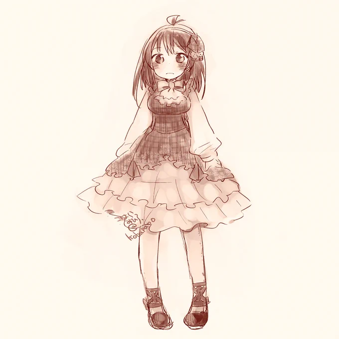 新聞屋さんいつもスタジャン着せてるからたまにこういう服着せるのすごく楽しいです。あざます!  
