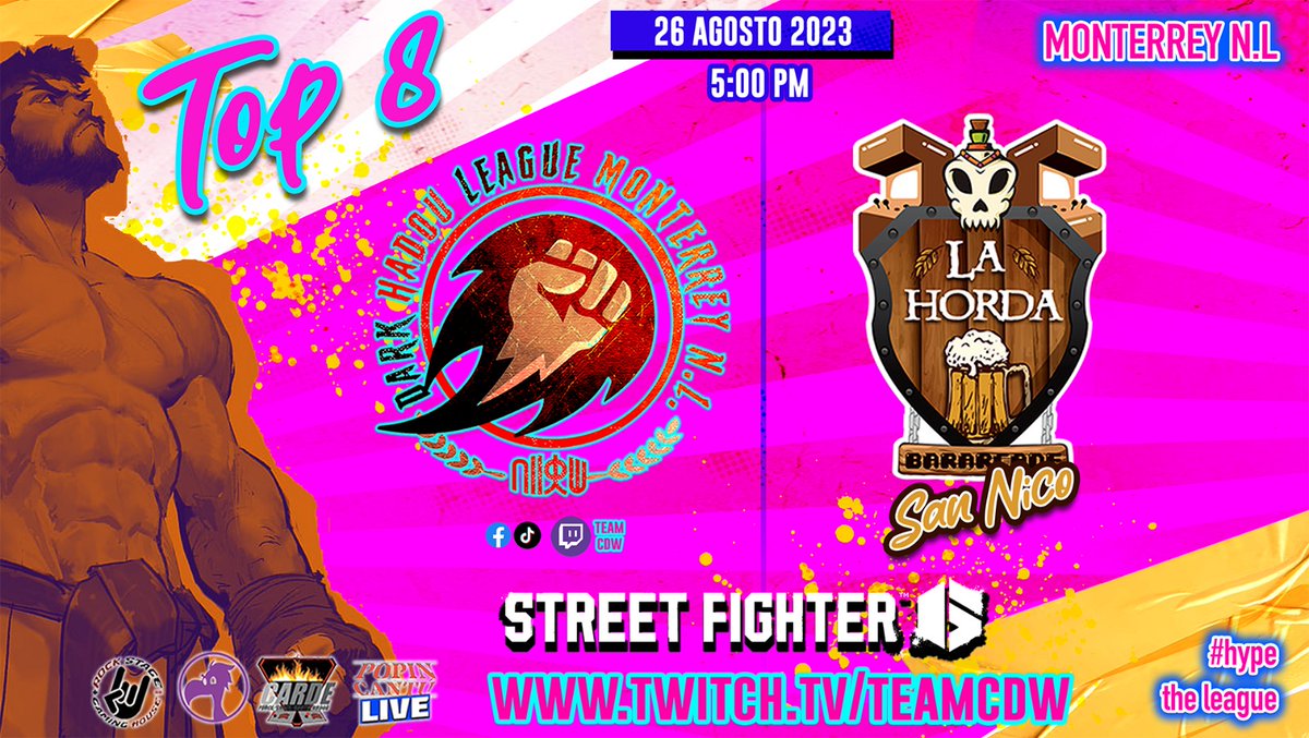 chevesyconsolas's tweet photo. Hoy la fiesta grande en MTY la liga #darkhadou tiene su clausura en @LaHordaBar acompáñanos si eres de Monterrey si no por Twitch ¡Veamos a teamCDW en Twitch! https://t.co/Wb5BT1mCmo https://t.co/xMpI9VzRsG