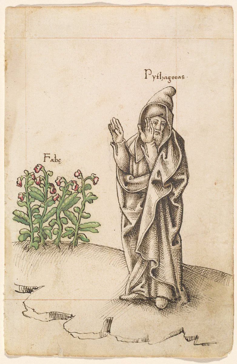 “Do Not Eat Beans" Or if they’re not good enough for Pythagoras they’re not good enough for you.  French 1512/1514 Speculum principis [Mirror for Princes]  (National Gallery of Art, Washington)
