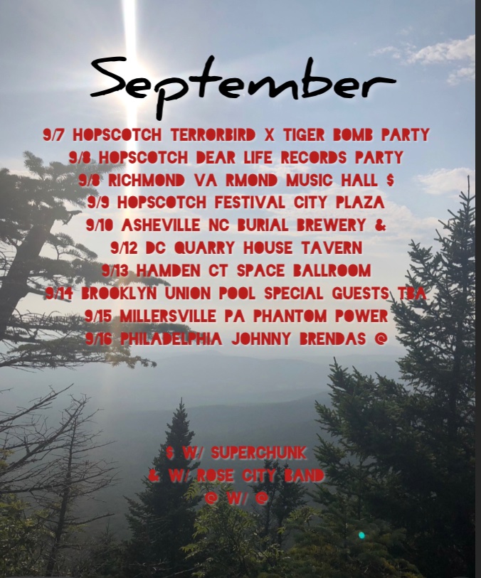 Florry (@florrymusicband) on Twitter photo September dates roadhogging to Hopscotch
Record release show in Philadelphia as well on the 16th September dates roadhogging to Hopscotch
Record release show in Philadelphia as well on the 16th