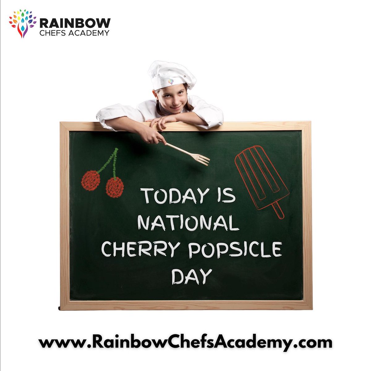 🍒🌈 Celebrate #NationalCherryPopsicleDay with Rainbow Chefs Academy! ⁣  

See post below for a delicious and healthy recipe using only three ingredients!   

EDUCATE. EMPOWER. EAT. ⁣⁣ 

🌈❤️⁣🍒

#CherryPopsicleDay #HealthyTreats 
#SummerSnacks #RainbowChefsAcademy