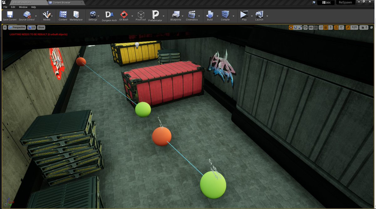 ggrespawn's tweet photo. We can now plot Kills and Deaths and how they relate to each other. This will allow us to balance maps and potentially find exploits.

Green is a Kill, Red is a Death, Blue Line is the Kill to the Death.

#IndieGameDev #indiegame @UnrealEngine  @EpicGames https://t.co/2EzOM9HggK