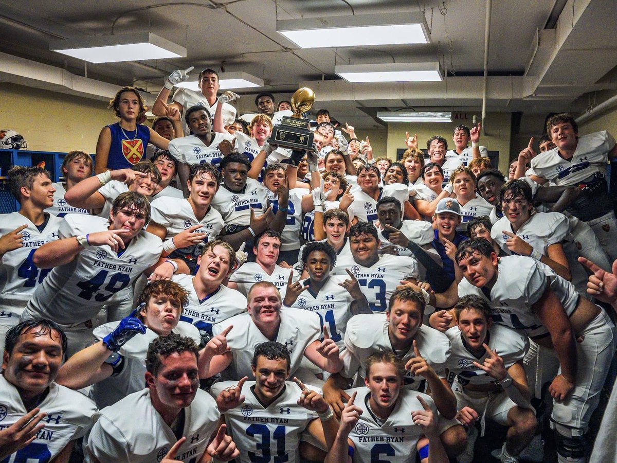 fatherryan's tweet photo. The Bishop’s Cup is coming home! 

Last night, the Irish gave their all and came away with a big 42-7 win over Pope Prep, securing the return of the Bishop’s Cup to Norwood Drive.

Let’s go Irish!💜

📷: Preston Thompson ‘17 | @dio_nash https://t.co/Kpv0MyrOg9