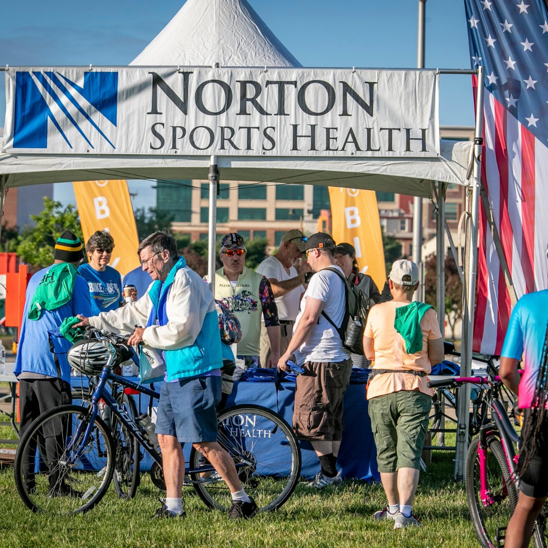 AroundLou's tweet photo. Thank you to our Hike, Bike &amp; Paddle presenting sponsor @NHCsportshealth! Norton Sports Health is dedicated to getting people back to their sport, activity or job through customized, multidisciplinary programs. Come say hi to them on Monday, Sept. 4 at HBP on the Great Lawn! https://t.co/PnaPCxMXva