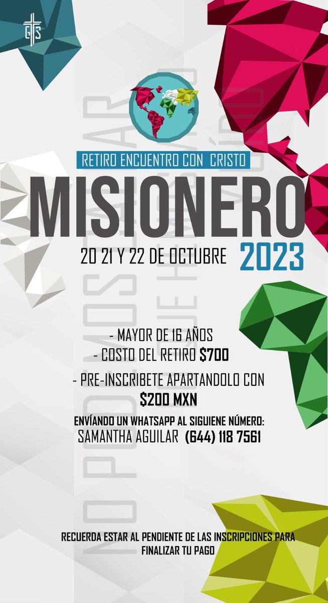 gruposigma1's tweet photo. ¡El momento ha llegado! 

Anímate a vivir la experiencia de un misionero💙, este 20,21 y 22 de Octubre viviendo el Retiro de Encuentro con Cristo Misionero🌍☀️🥾🌿⛰️

Solo envía mensaje a Samantha Aguilar y pre-inscribete apartándolo con $200🙌🏼 https://t.co/XhO5LCEpAB