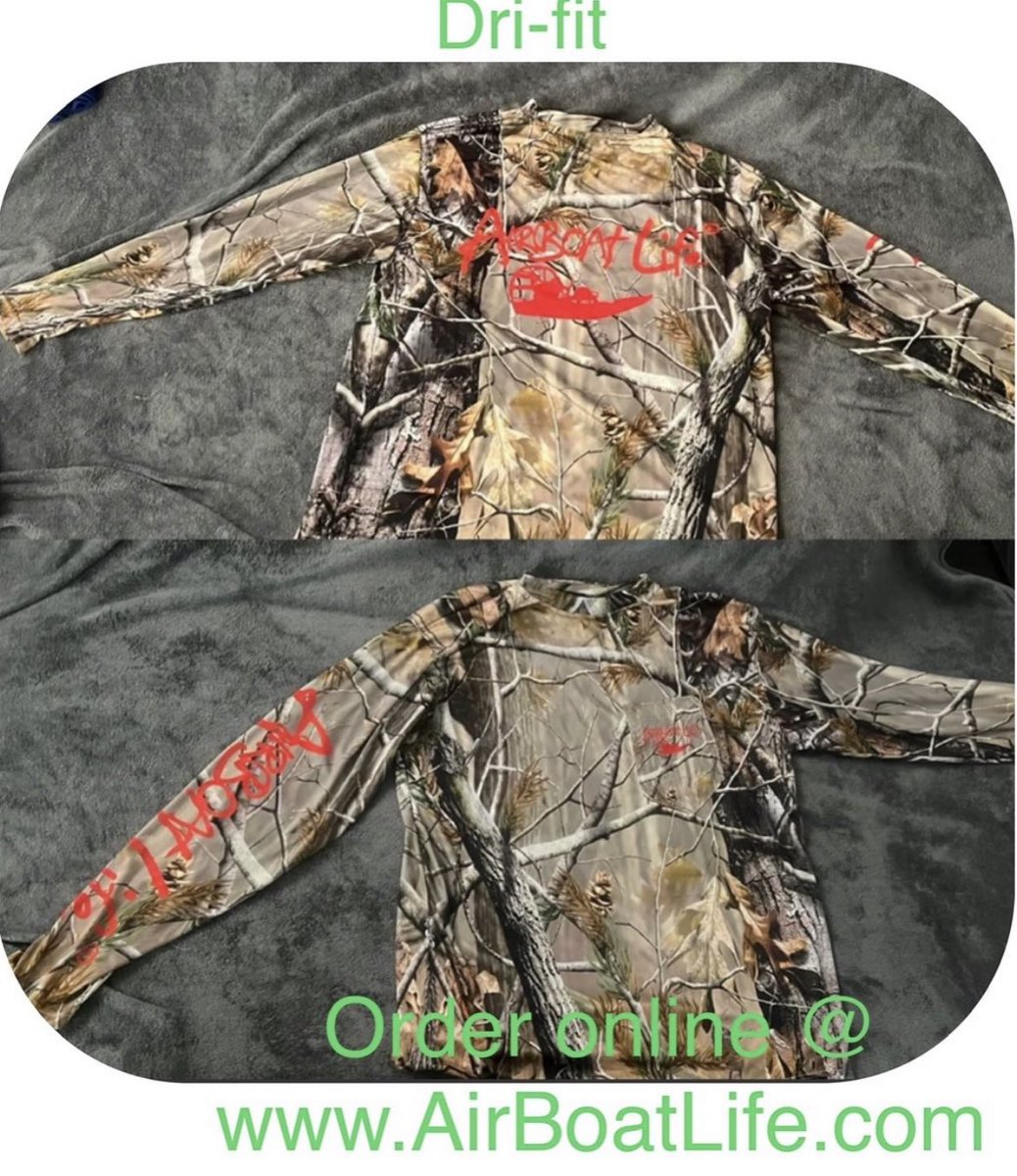 AirBoatLife's tweet photo. Order online at https://t.co/pOAcJw4bkQ. #camoDriFit #TikTok #texas #florida #Louisiana #swamp #airboatapparel #hunting #fishing https://t.co/XfsuTq57e8