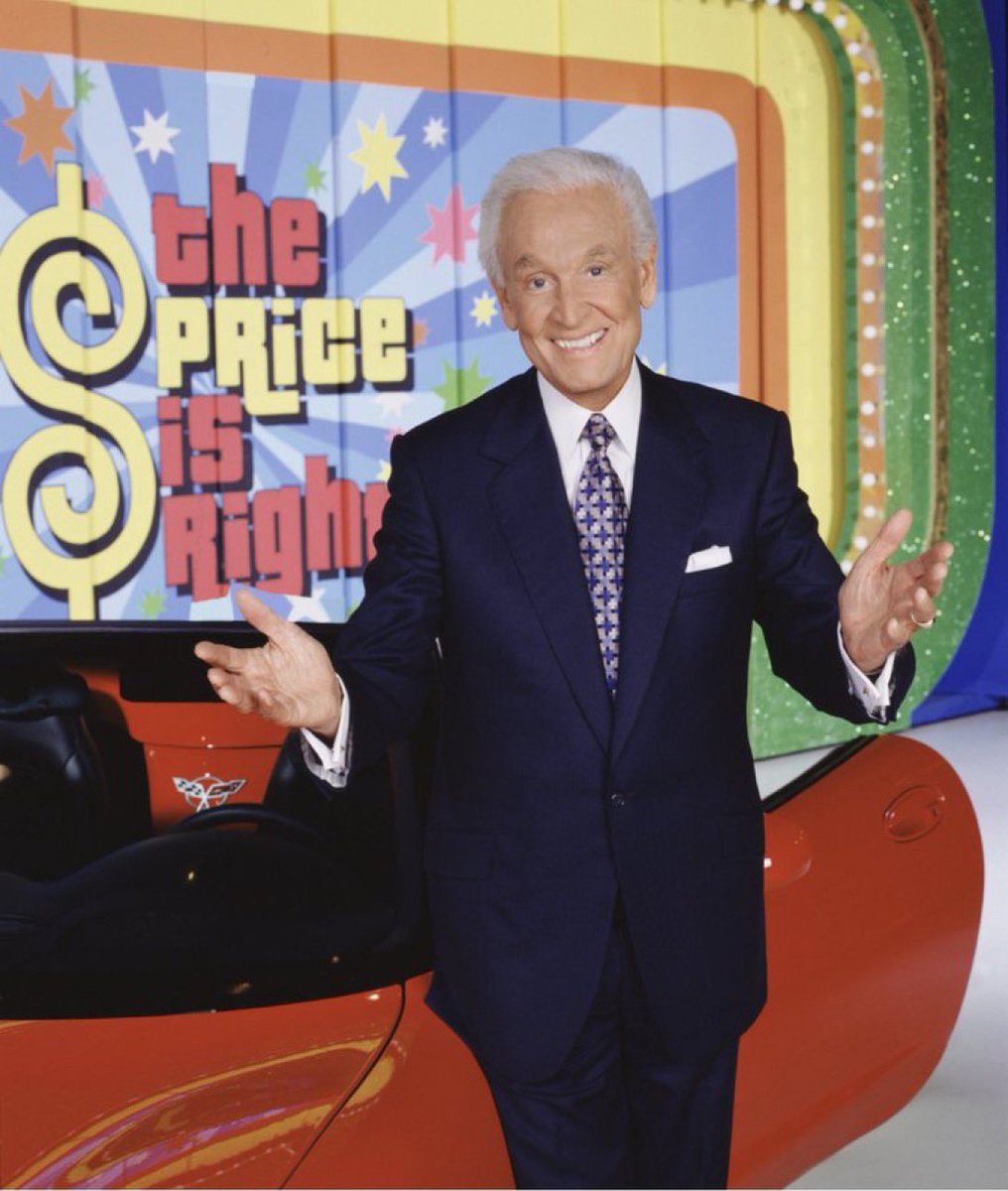 80svault's tweet photo. This morning we bid a sad farewell to Bob Barker, who passed at the age of 99. Bob hosted the Price is Right from 1972 to 2007 when he retired. He will be greatly missed as one of America’s great classic legends. 

(Photo courtesy of CBS) https://t.co/rFrETzsYrT