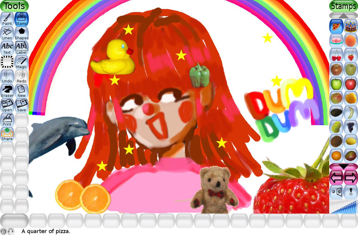 DUMDUMLAND's tweet photo. having the time of my life on tux paint https://t.co/LryLXdI77s