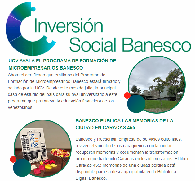 reporteinsular's tweet photo. BANESCO Ahora el certificado que emitimos del Programa de Formación de Microempresarios Banesco estará firmado y sellado por la UCV. Desde este mes de julio, la principal casa de estudio del país dará su aval universitario a este programa que promueve la educación financiera https://t.co/YMrgaxuMT2