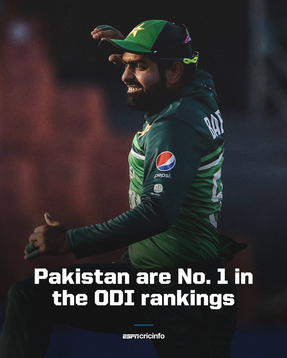 Three wins out of three in the series, and Pakistan are now at the top of it all 🏆

By beating Afghanistan 3-0, they are now the No. 1-ranked team in men's ODIs 🥇 #PAKvAFG