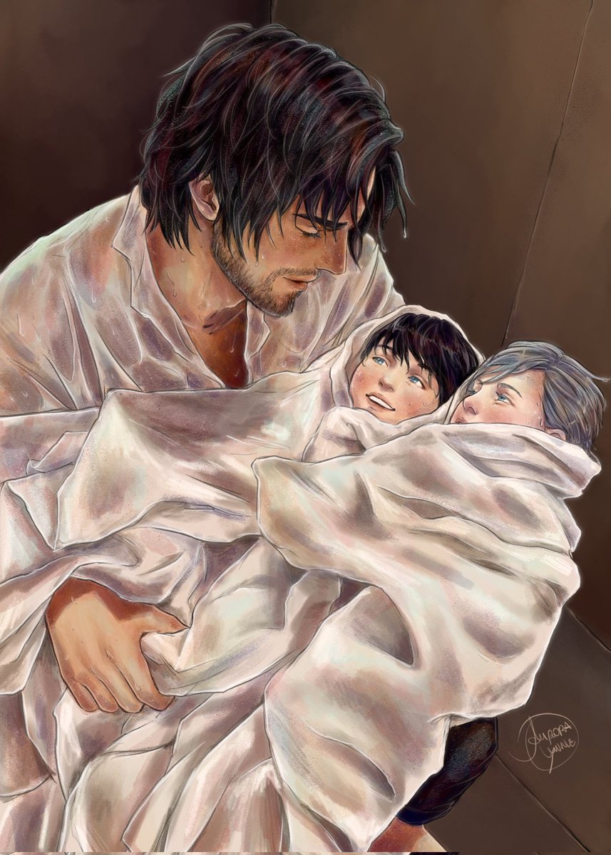 Treasure
I'm so happy to finally share this one ❤️ it's a companion piece to the 7th chapter of <a href="/SKayLanphear/">S. Kay Lanphear</a>'s fic "Thunder and Shadow", aka my new obsession 🤭 Clive having a bonding moment with his boys ❤️ #ff16 #CliveRosfield