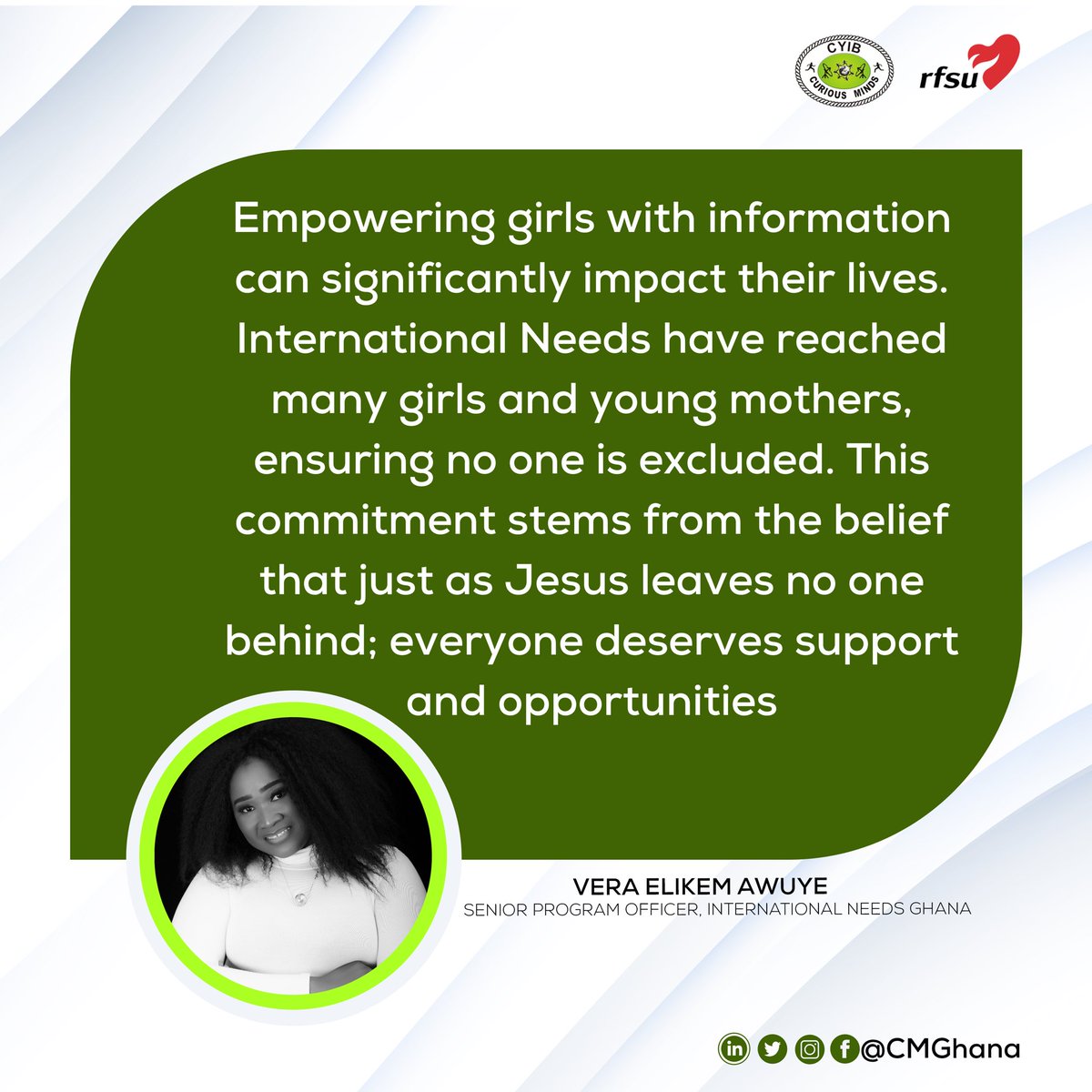 Jesus leaves no one behind and neither does International Needs Ghana 😀

#CMGhana #GemsOfOurTime