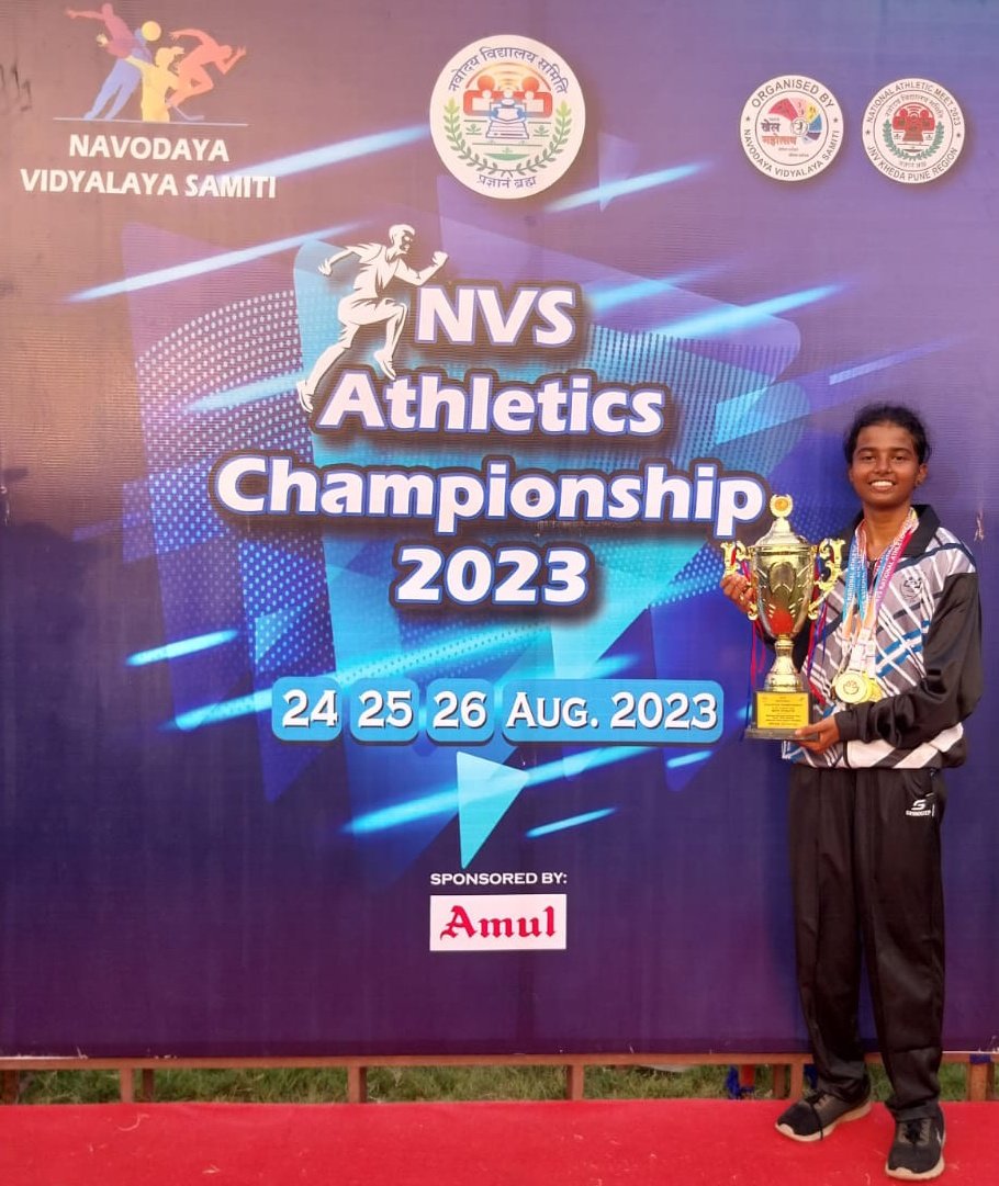 jnvpalakkad's tweet photo. JNV Palakkad dazzled at the National Athletics meet,clinching an impressive haul of 10 Golds, 5 Silver, and 2 Bronze medals. Hats off to the dynamic participants and the motivating PETs Sri Santhosh Kumar Yadav and Smt.Sunita.@CommissionerNVS @NVSHqNoida @NvsHyd @TGopalakrishana https://t.co/nvUtk4OJ3W