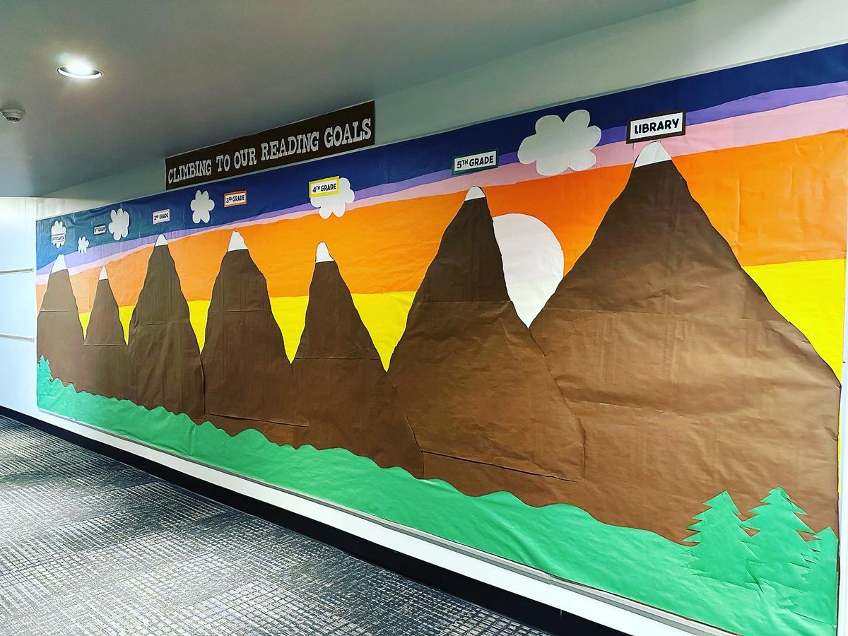 HighcroftRidge's tweet photo. Stay tuned, there are new goals on the horizon! 
We are on the cusp of setting new school-wide reading goals. With every page we turn &amp; every word we utter, we will be pushing forward. Although we all "peak" at different heights &amp; on our own time, what matters is that we try! https://t.co/Ohiwa5VEBM