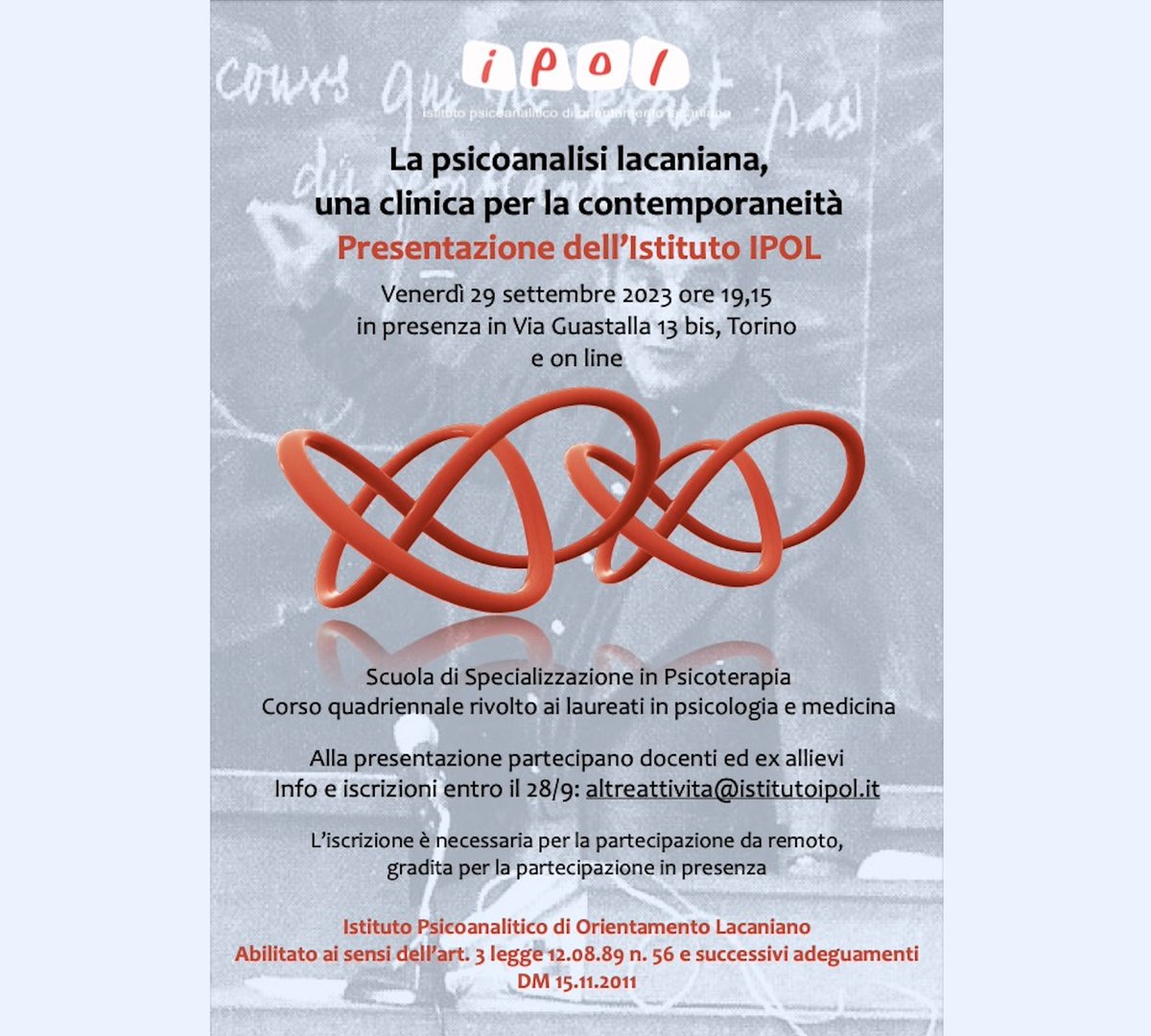 IstitutoIPOL's tweet photo. Le attività di IPOL riprendono a settembre con nuovi appuntamenti. Non perdeteli!
Info: altreattivita@istitutoipol.it https://t.co/sKBYoNSyP7