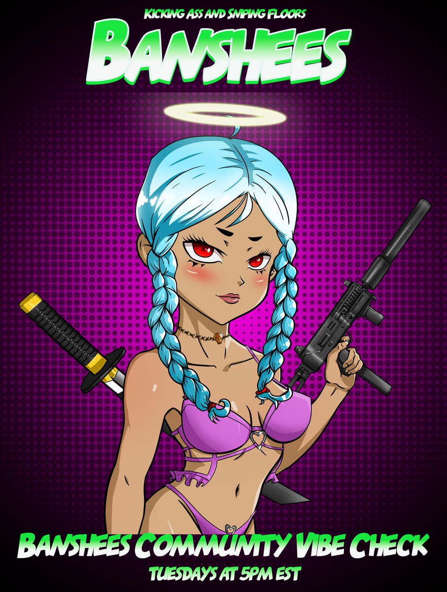 💥Banshees Community Vibe Check💥
Tuesday at 5pm EST/9pm UTC

Join Maddy &amp; Buddha the day before launch to dive into Banshees lore and learn everything you need to know for mint! 💎

It’s about to be hot girl summer 🔥🥵

x.com/i/spaces/1ZkKz…