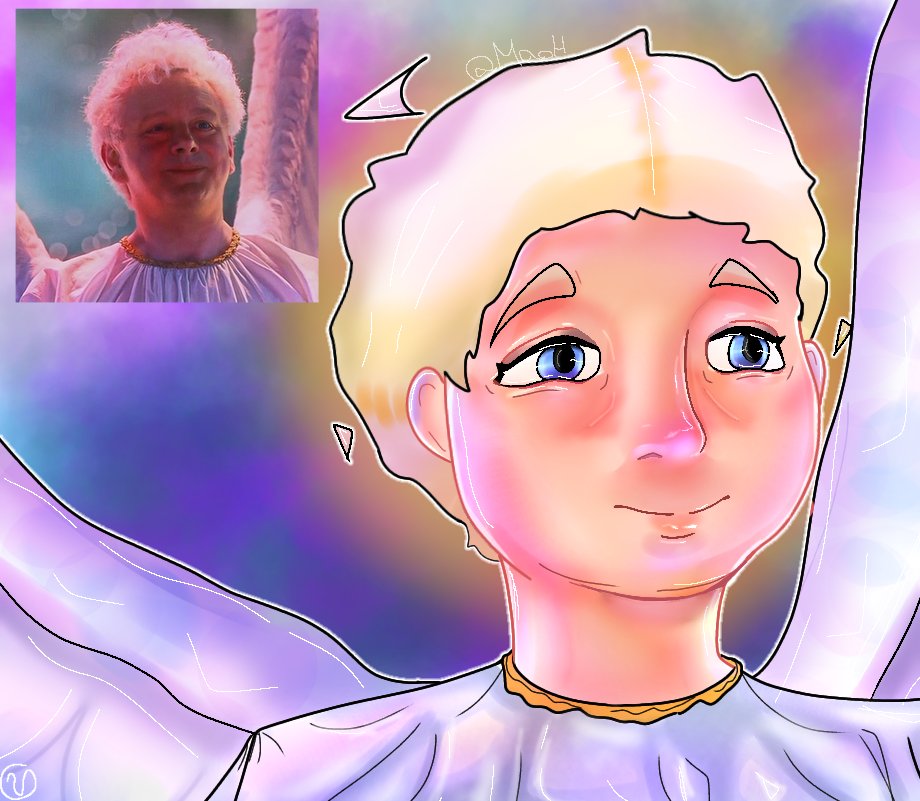 MaoH_Moa's tweet photo. @goodomensfanart This is my most recent one! I'm so proud on how the colors turned out <3 https://t.co/HSy6f9r7G8