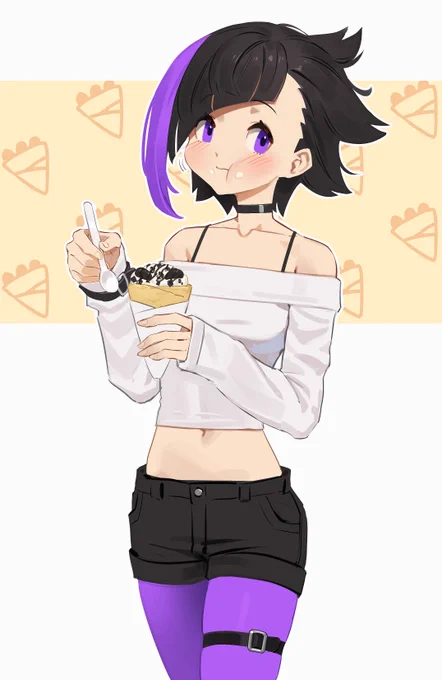 Sirena and her favorite dessert  