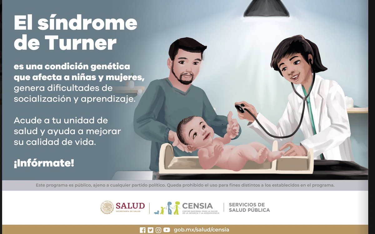 CSPalmatitla's tweet photo. La mayoría de las mujeres con síndrome de Turner son infértiles. Corren el riesgo de tener problemas de salud como hipertensión arterial, problemas renales, diabetes, cataratas, osteoporosis y problemas tiroideos. 👩‍⚕️ “Que un cromosoma no sea el límite” #sindromedeturner https://t.co/EkxuodZZex