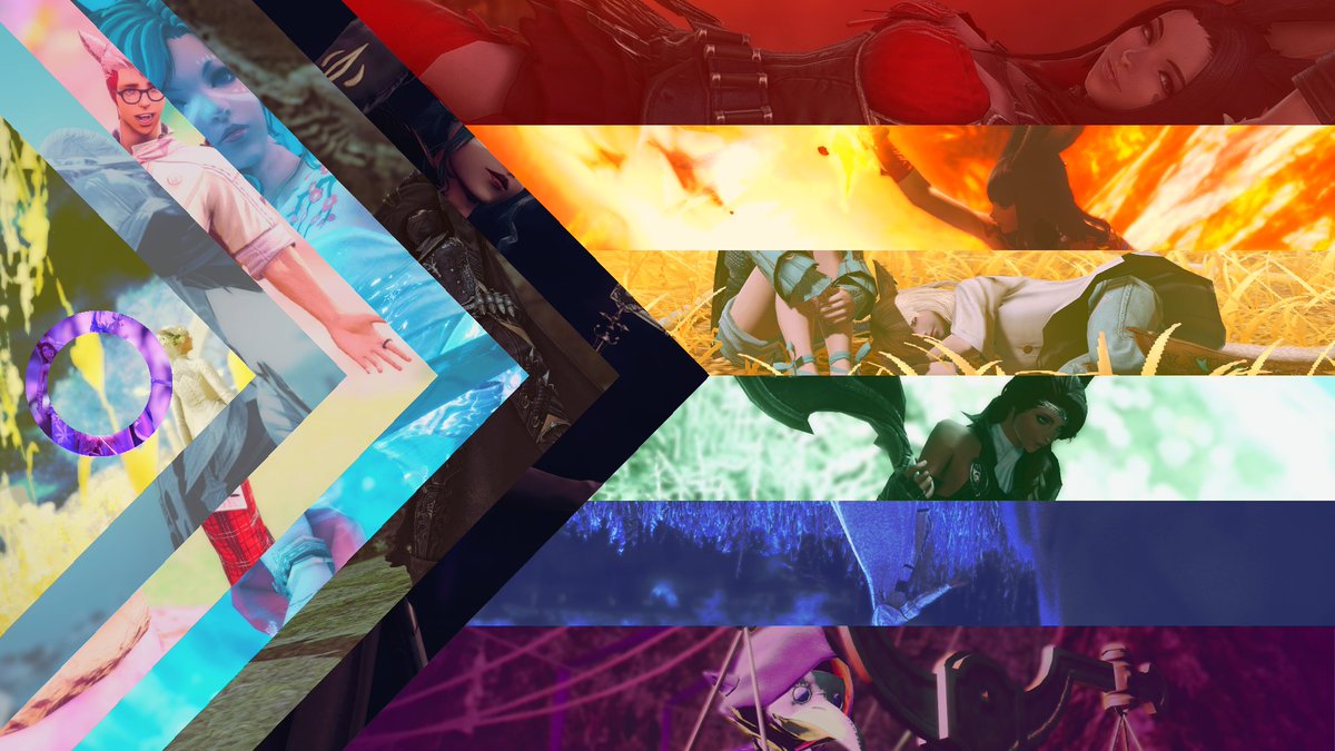 CatboiBaker's tweet photo. I know Pride Month is over but my FC, Audacity, did another glamour/screenshot collab and I finally got the time to put the whole thing together. "Have the Audacity to be yourself!" https://t.co/NblJhhwt26