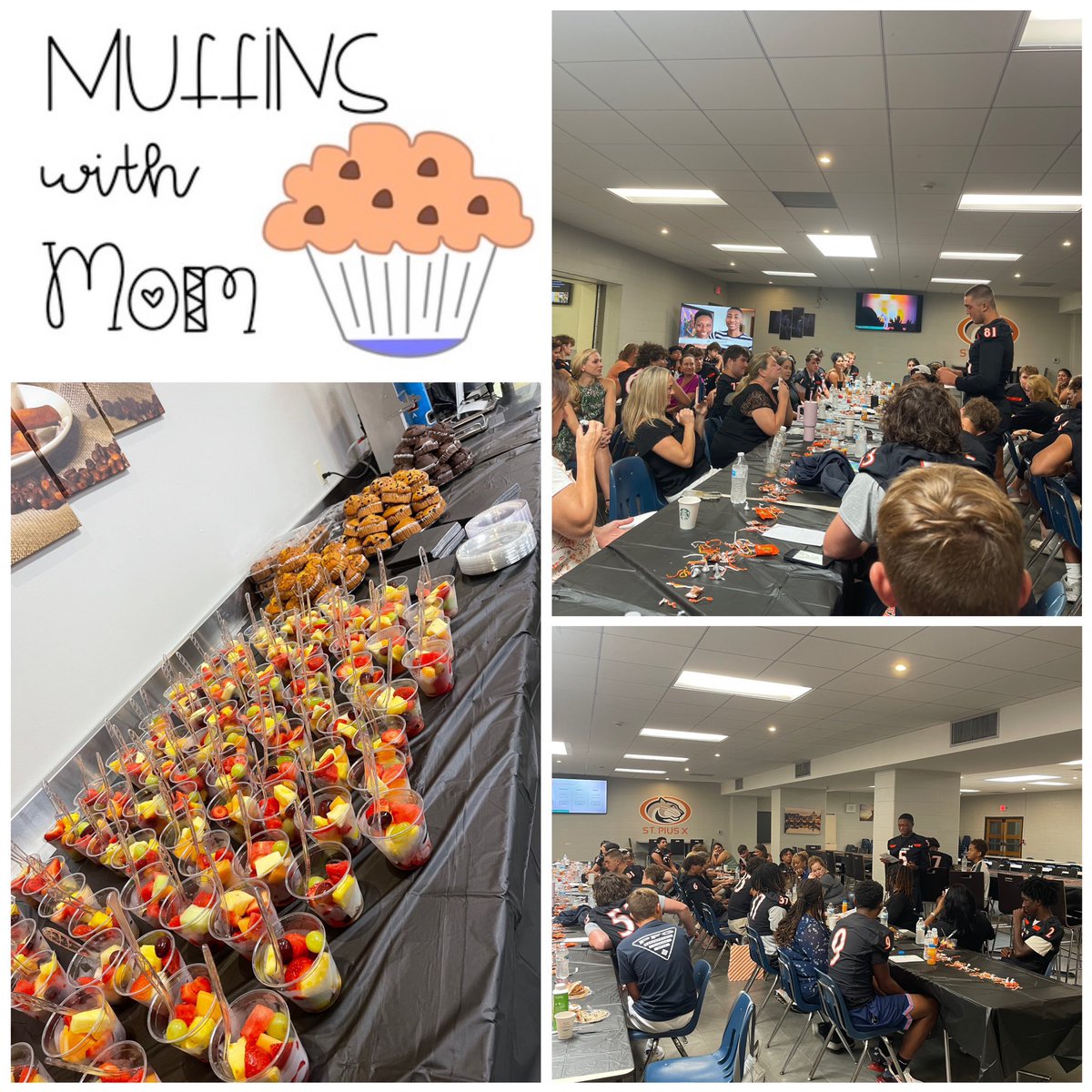 SPXPanthers's tweet photo. Two special @StPiusXFootball events! #decalswithdads #muffinswithmoms #moments #igniteyourpower https://t.co/d9arP7I50L