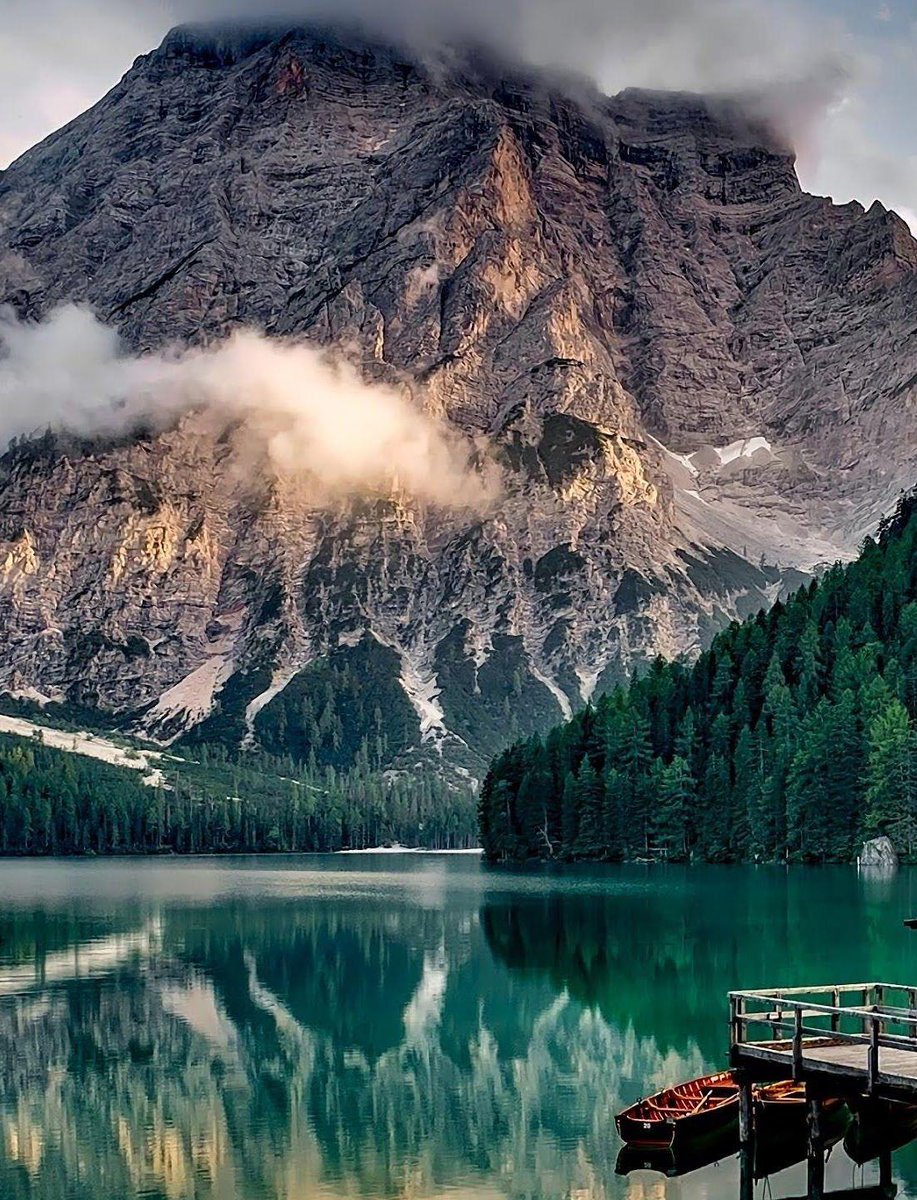 Lake Prags at the Prags Dolomites in South Tyrol, Italy  🇮🇹