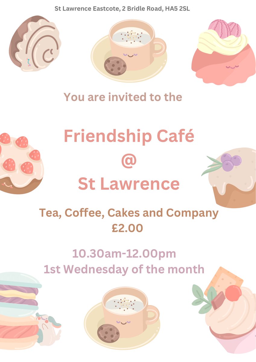 Our #FriendshipCafé is back on 6th September. The theme this month is #BackToSchool so do bring and share an old school photo or other memento of your schooldays! #CommunityCafé #Community #Eastcote #Pinner #Ruislip #Hillingdon