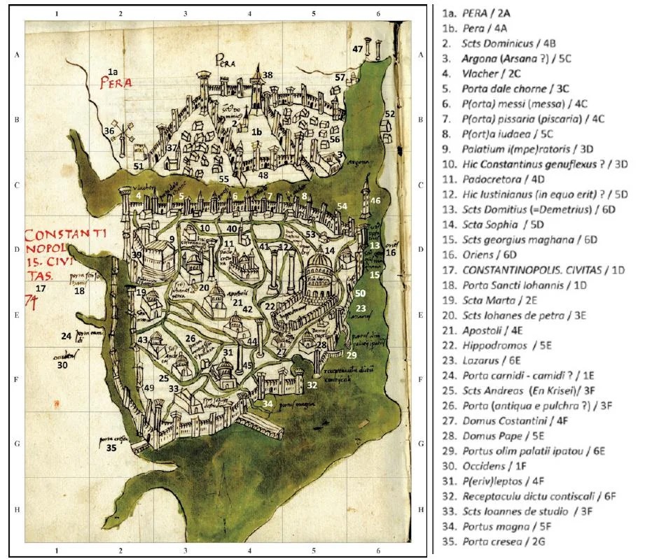 vintagemapstore's tweet photo. Oldest surviving map of Constantinople (1422) https://t.co/cS0gKU0P5A
