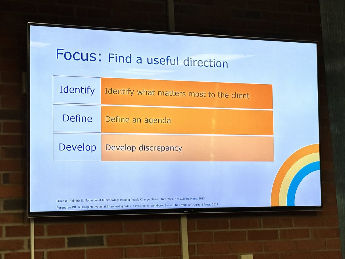 karenlitzyNYC's tweet image. The Process of Motivational Interviewing 

Engage 
Focus
Evoke
Plan 

@align_conf