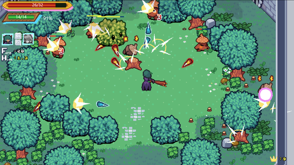 SeattleIndies's tweet photo. In @RogueLabyrinth fight through the ranks in a monster-filled labyrinth created by an egocentric billionaire colonist. Make friends (or enemies) with rivals, employees, fans, and monsters to improve your abilities. #SIX2023 https://t.co/soxsOoLBmD https://t.co/erp1j5dNMY
