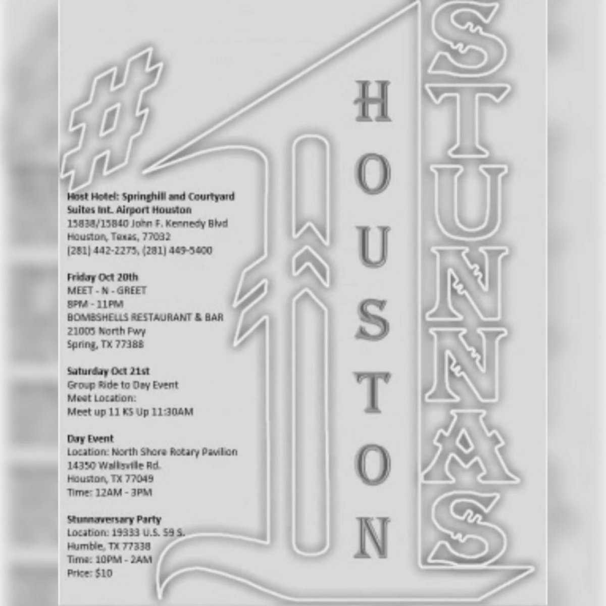 officialnosmsc's tweet photo. 🚨🇨🇱🤠🐎🚨🇨🇱🤠🐎🚨🇨🇱🤠🐎🚨
BETTER GET READY FOR HOUSTON YALL!
Come join our #HoustonChapter for their Quindecennial (yea that's right) 15 years in the game Anniversary Weekend! Oct 20th and 21st, be sure to hit up any Houston member deetz. #officialnosmsc https://t.co/ukhL0uEpED