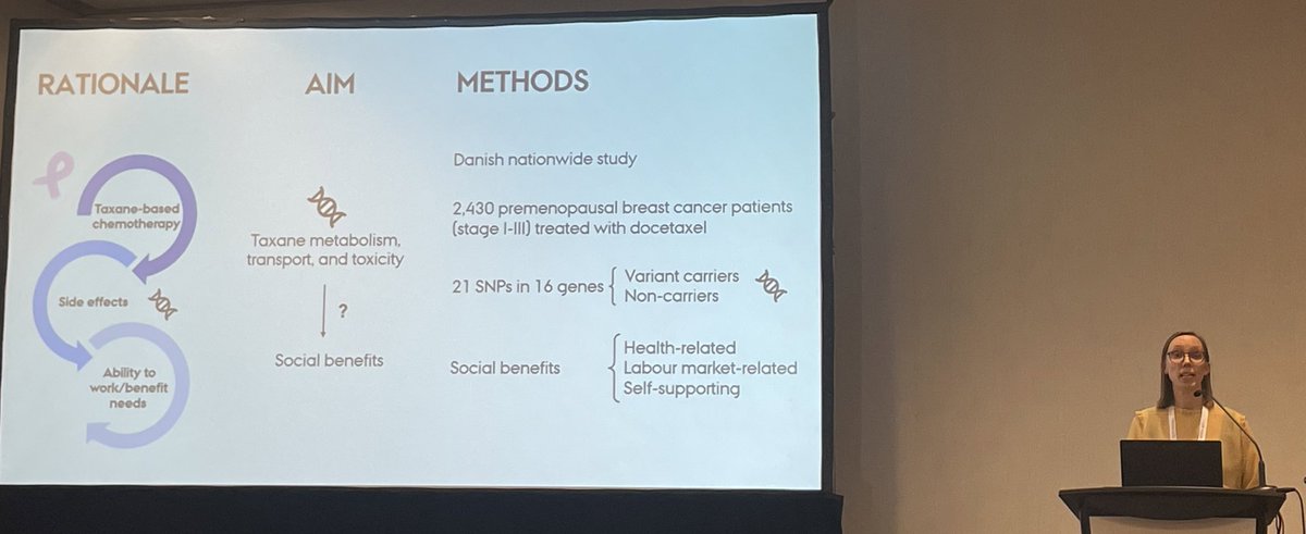 DeeCroninFenton's tweet photo. Such a fantastic lightening session chaired by the wonderful @MaryBethEpi . Great presentation by @JulieASchmidt1 on genetic variants &amp; social benefit use in breast cancer. ⚡️⚡️⚡️@DCEAarhus #ICPE23 #DCEatICPE https://t.co/LiDkubUA3S