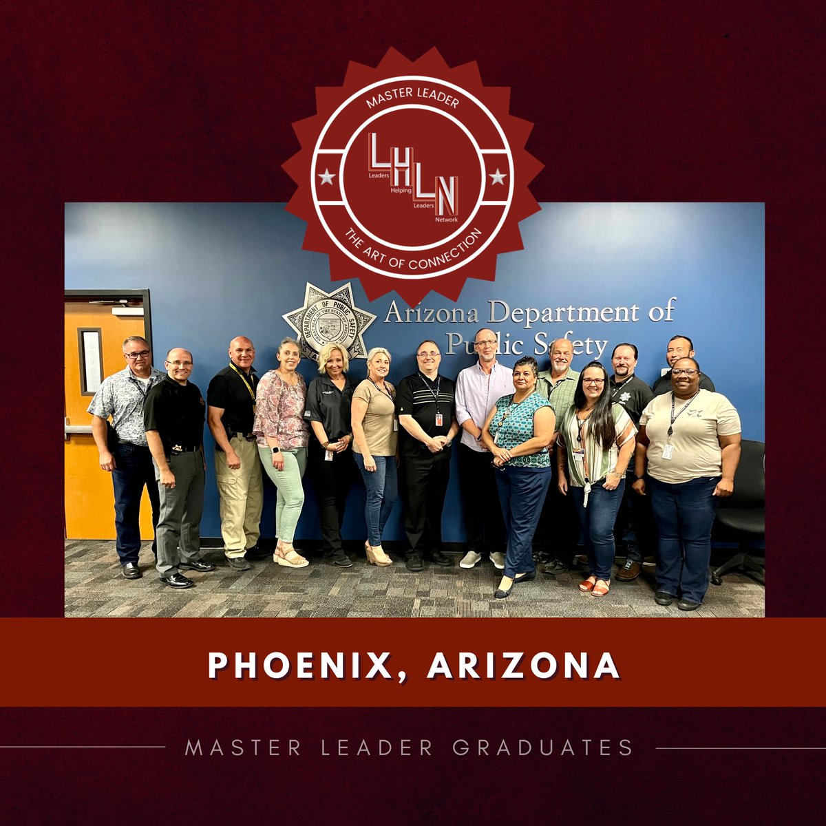 lhlnetwork's tweet photo. Congratulations to these Master Leader graduates in Phoenix, Arizona at AZDPS!
You can learn more about this class on our website (https://t.co/LmDMaHLwvf)!
#masterleader #leader #leadership #leadershiptraining #azdps #leadershipskills #leadershipdevelopment #connection https://t.co/c38qcXLqTl