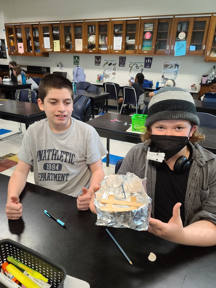 7th grade Power Up had a buoyancy contest by designing a boat to hold the most pennies before sinking. Winners on the left, runner up on the right! 
#team CMS
#WeAreCuCps 
<a href="/Hoyt_CMS/">Andrew Hoyt</a> 
<a href="/cloverdale2013/">C. Jones</a>