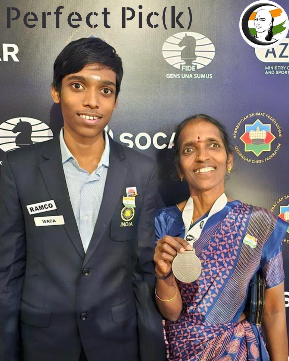 ChanakyaaEn's tweet photo. Mother's Pride

#perfectpic #perfectpick  #praggnanandha @ChessbaseIndia @chesscom https://t.co/8vQcpBK8Yi