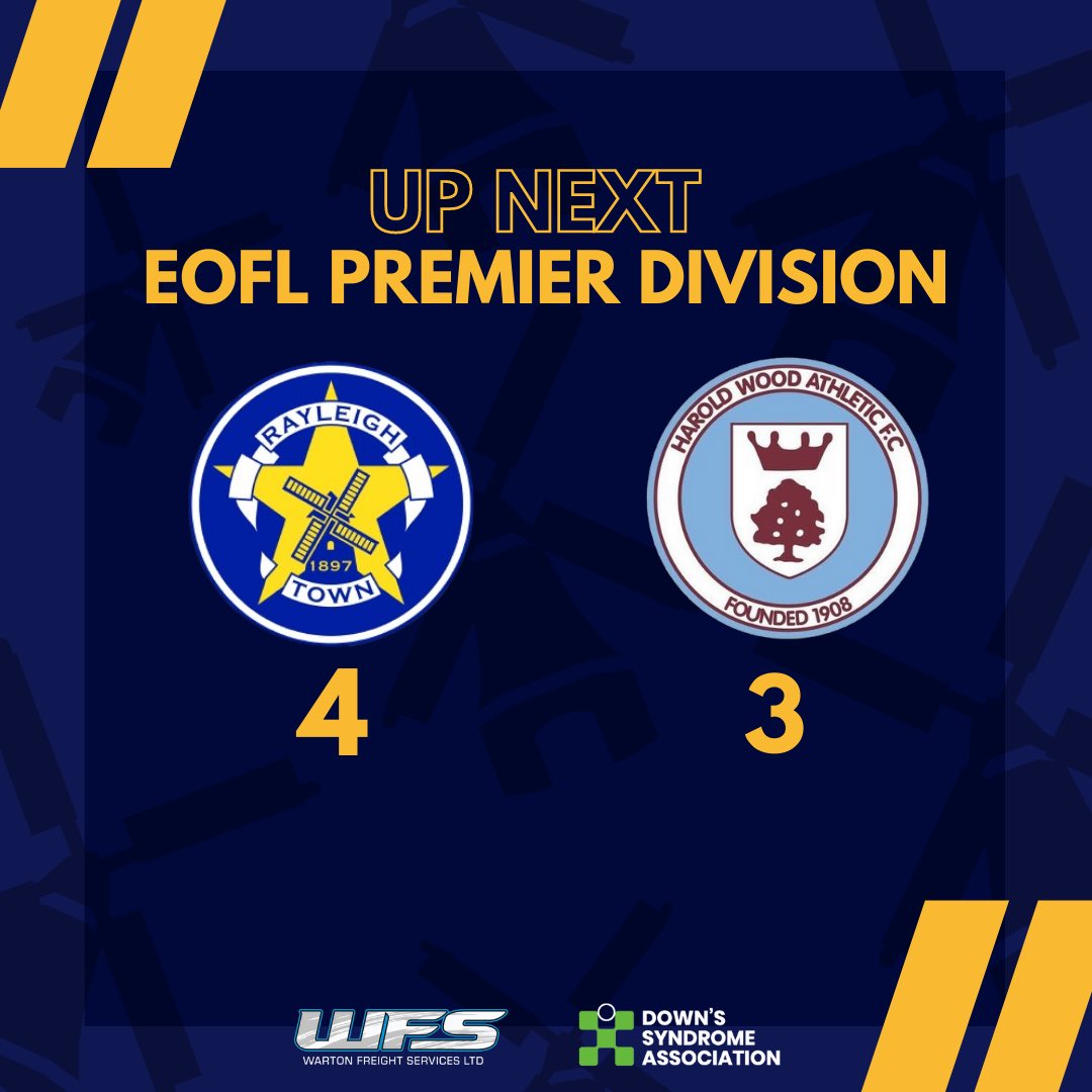 RayleighTownFC1's tweet photo. Result from todays fixture vs @HaroldWoodafc1 https://t.co/0bHhY72iSu