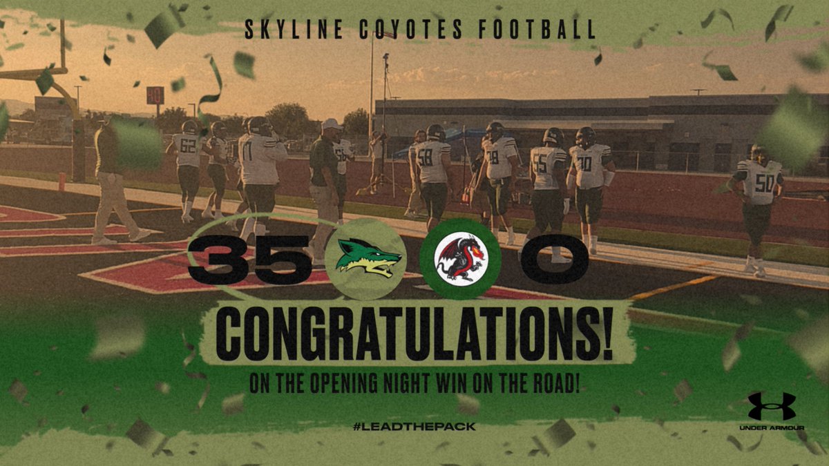 Congrats on the big road win and shoutout to the big boys on the LINE, as they dominated both sides of the ball all night!  Macho, Parra, Sargent, MGP, Dunn, Joziah, Aguilar, Tellefs and the rest of the PACK with their knuckles in the turf!
#LEADthePACK